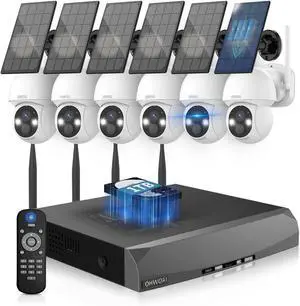 100% Solar Powered & 2-Way AudioOutdoor Wireless PTZ Camera System, 4MP Solar Powered Battery Cameras,Home Video Surveillance Systems, Surveillance DVR Kits 100% Solar Powered & 2-Way AudioOutdoor Wireless PTZ Camera System, 4MP Solar Powered Battery Cameras,Home Video Surveillance Systems, Surveillance DVR Kits