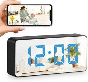 Hidden Camera Clock 1080P spy Clock,Nanny cam,WiFi Enabled, 150° Wide Angle Lens, Night Vision, Remote Monitoring  Ideal for Spy Surveillance & Nanny Monitoring