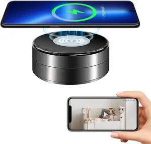 Hidden Spy Camera WiFi 1080P with Wireless Charger,Motion Activated,Nanny Spy Cam with 160°Viewing Angle, Security Camera for Home Office Store Hidden Spy Camera WiFi 1080P with Wireless Charger,Motion Activated,Nanny Spy Cam with 160°Viewing Angle, Security Camera for Home Office Store