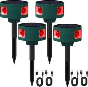 Solar Outdoor Motion Sensor Alarm: 129db Motion Detector Alarm Light, 360°Infrared Trigger Alarm with USB Charging 4Modes for Home,Villa,Yard,Chicken coop,Say Goodbye to The Intruders