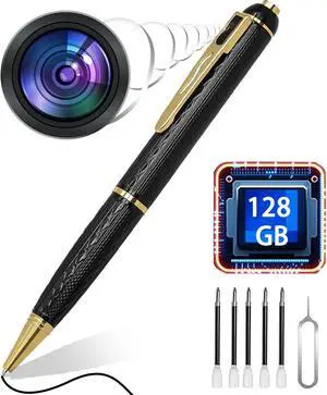 128G Spy Camera, 1080P Mini Hidden Camera Pen with 300 Minutes Battery Life, Nanny Camera,Portable Nanny Video Recorder-One Button Security Camera for Home, Office 128G Spy Camera, 1080P Mini Hidden Camera Pen with 300 Minutes Battery Life, Nanny Camera,Portable Nanny Video Recorder-One Button Security Camera for Home, Office