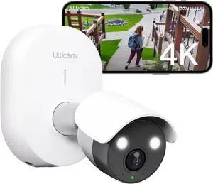 IQ 4K UHD Wired Gemini AI Security Camera  160° Wide Angle, Free 7Day Cloud Storage, Dual PoE/WiFi Connectivity, Person/Vehicle/Face Detection, TwoWay Audio & Spotlight