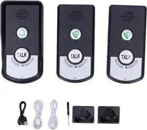 Intercoms Wireless for Home, 1500 Meters 2 Charging Methods Wireless Intercom System Long Range Wireless Doorbell Intercom Doorbell Intercomunicador for Home Security Intercom