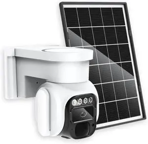 Cellular Security Camera Wireless OutdoorNo Wifi Solar Powered Outside Camera , 2K Color Night Vision, PIR Motion Sensor, 360° Live View, 2-Way Audio, SIM Card $ SD Card Included, Free Trial