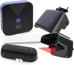 Mailbox Chime+Driveway Alarm Combo - Mailbox Notification System Plus Wireless Outdoor Motion Alarm Sensor for 500ft Long Range - Weather Resistant, Buit-in Solar Charging