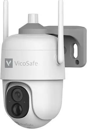 VicoHome Outdoor Security Camera Wireless, 2K Battery-Powered WiFi Camera, PTZ 360° Surveillance, Night Vision, AI Motion Detection, Two-Way Talk, Waterproof, Cloud & SD Storage