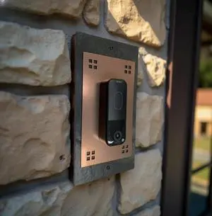 Slate Video Doorbell Decorative Mounting Plate, Craftsman Style Cover, copper and Black Finish