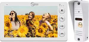 Video Intercom doorbell System,Video doorphone kit, Support 2 Way Audio,One Key Unlock for Home Apartment (1 doorbell + 1 Monitor)