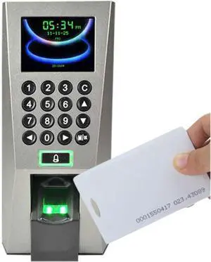 Clocking in Machine, F18 USB/IP Biometric Fingerprint Login Recognition Access Control Machine System Use Electric Lock for Employees(F18-wifi-id-1)