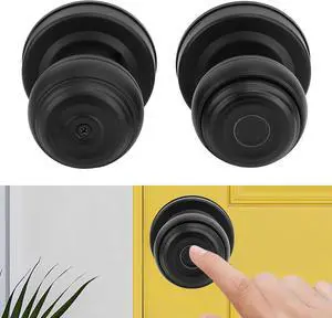 Smart Fingerprint Door Knob Lock Three Unlocking Options App Control Bluetooth Smart Lock Aluminum Alloy and Zinc for iOS Devices USB Charging Port Mechanical Keys Included