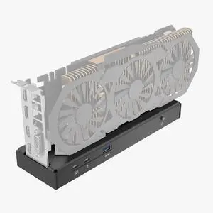 Mini eGPU Enclosure Compatible with Thunderbolt 3/4, USB4 40Gbps External GPU Dock Station, Compatible with AMD PCIe, PD 85W Charging Support, Daisy Chain, DC/ATX/SFX Support