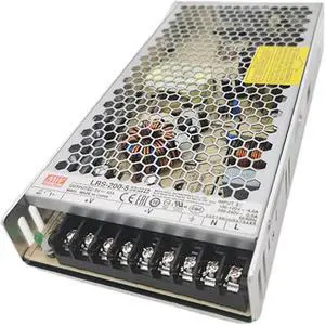 Mean Well 200W Single Output Switching DC Power Supply Variable Power Supply 5V 40A, (LRS-200-5 5V/40A/200W/Enclosed Power)
