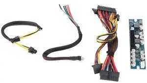 300W PC Power Supply Module, 12V Input Power Module, 24Pin ATX Connector with AUX and SATA Cables, Industrial Solid Capacitor for Mini ITX and 1U Case, Over Current and