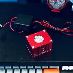 Desktop PC Computer Case Power Switch On Off, PC Power Button, External Remote Start, with Receiver, Aluminum Alloy, Reception Distance of 1-1.5m, for Desktop Computers Only