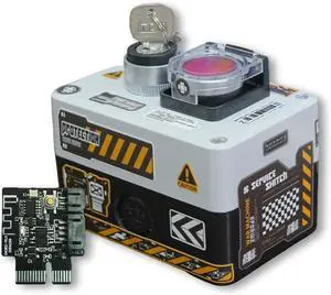 Desktop Computer Power Switch, PC Power Button, External Remote Start Power On Off, with Receiver Board & USB/PWSW Cable, 15m Reception Range, for Desktop PCs