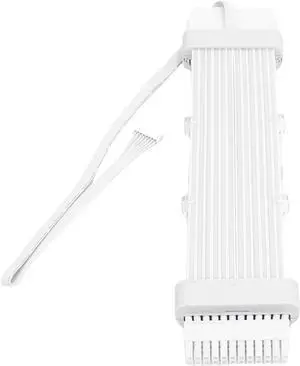 GOWENIC PC Power Supply Extension Cable, ARGB PSU Cable Flexible Silicone LED Strip with Meteor Light Effect for Decor Computer Case (SK3 Controller White)