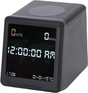 Zunate Bitcoin Miner, ESP32 TFT Bitcoin Solo Lottery Miner, 1.54 Inch Smart Gift Small TV Desktop Clock 1060 KH S Hashrate, Smart TV Latest Firmware Low Power Consumption Lottery (Black)