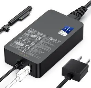 Surface Pro Charger,65W Microsoft Surface Charger for Surface Pro 3/4/5/6/7/7+/8/9, Surface Laptop 1/2/3/4/5/6/7, Surface Go1/Go2/Go3, Surface Book 1/2/3, Surface LaptopGo 1/2/3, Surface Laptop Studio