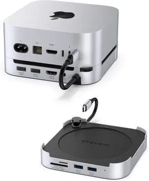 Mac mini M4 Dock with 3X USB A 5Gbps, SD/TF Card Readers, 4K@60 HDMI, 1X USB A Data Port, Audio 3.5mm for Mac mini M4/M4 Pro 2024