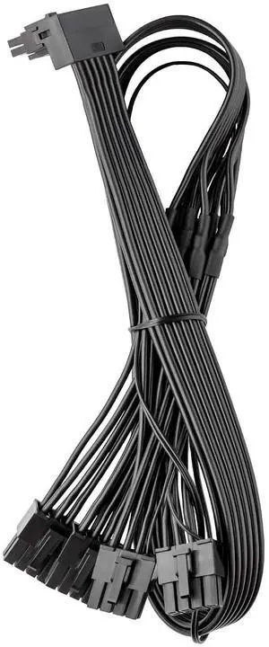 CableMod Basics RT-Series 12VHPWR 90 Degree StealthSense PCI-e Cable for ASUS/Seasonic/Phanteks - Variant A (Black, 16-pin to Quad 8-pin, 60cm) CableMod Basics RT-Series 12VHPWR 90 Degree StealthSense PCI-e Cable for ASUS/Seasonic/Phanteks - Variant A (Black, 16-pin to Quad 8-pin, 60cm)
