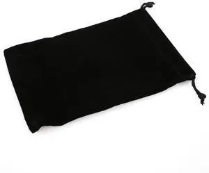 Dice Bag: Large Suede Cloth Black Dice Bag: Large Suede Cloth Black