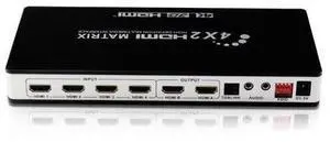 Full HD 4K 1080P HDMI Matrix 4x2 Switch Splitter EDID HIFI Matrix with IR Remote Control Audio Supports HDMI V1.4/3D/4Kx2K 30Hz Full HD 4K 1080P HDMI Matrix 4x2 Switch Splitter EDID HIFI Matrix with IR Remote Control Audio Supports HDMI V1.4/3D/4Kx2K 30Hz