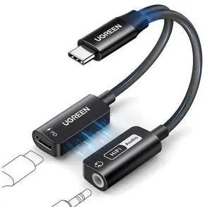 UGREEN Magnetic USB C to 3.5mm Audio Adapter and Charger 2 in 1 Hi-Res 32bit/384kHz Aux to USB C with PD 60W Fast Charging Dongle Cable for iPhone 16 Pro Max, Switch 2, Galaxy S25Ultra, iPad Pro UGREEN Magnetic USB C to 3.5mm Audio Adapter and Charger 2 in 1 Hi-Res 32bit/384kHz Aux to USB C with PD 60W Fast Charging Dongle Cable for iPhone 16 Pro Max, Switch 2, Galaxy S25Ultra, iPad Pro