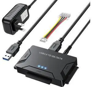 MaxRenard Hard Drive Reader USB 3.0 to SATA/IDE Adapter | Universal External Hard Drive Reader & Data Recovery Converter Kit for 2.5"/3.5" HDD/SSD | with 12V/2A Power Supply MaxRenard Hard Drive Reader USB 3.0 to SATA/IDE Adapter | Universal External Hard Drive Reader & Data Recovery Converter Kit for 2.5"/3.5" HDD/SSD | with 12V/2A Power Supply