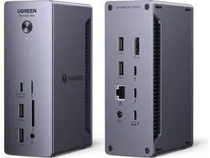 UGREEN Revodok Max 213 Thunderbolt 4 Dock, 13-in-1 40Gbps Docking Station with Dual 4K@60Hz or Single 8K Display, 90W Charging for Laptop, 2.5GbE, SD/TF 4.0 for MacBook Windows PC Laptops and More UGREEN Revodok Max 213 Thunderbolt 4 Dock, 13-in-1 40Gbps Docking Station with Dual 4K@60Hz or Single 8K Display, 90W Charging for Laptop, 2.5GbE, SD/TF 4.0 for MacBook Windows PC Laptops and More