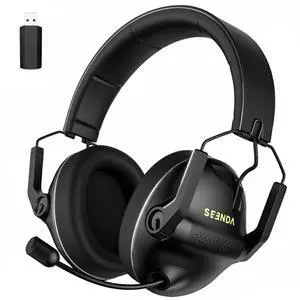 Seenda Wireless Gaming Headset for Xbox PC PS4 PS5, 2.4G USB Gamer Headphones with Embeddable Microphone