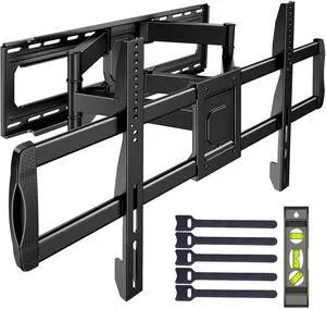 PERLESMITH Full Motion TV Mount Fits 42-98in with Swivel, Tilt, Articulating & Extend Max 800x400 mm, Holds up to 150 lbs