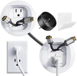 MountFTV Universal in-Wall Cable Management Kit for TV Wall Mount Bracket and Speakers Hide TV Wires Behind The Wall, Power and Low Voltage Cords Wire Management Includes Install Attachment for Easy