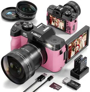 NBD 4K Digital Cameras for Photography,48 MP Autofocus Vlogging Camera with 52mm Wide Angle & Macro Lens NBD 4K Digital Cameras for Photography,48 MP Autofocus Vlogging Camera with 52mm Wide Angle & Macro Lens
