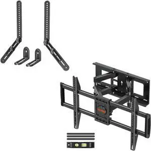ELIVED TV Wall Mount for Most 37-82 Inch tvs Full Moiton Swivel with Soundbar Bracket Above or Under TV ELIVED TV Wall Mount for Most 37-82 Inch tvs Full Moiton Swivel with Soundbar Bracket Above or Under TV