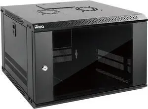 Tecmojo 6U Wall Mount Server Cabinet IT Network Rack Enclosure Lockable Door and Side Panels Black, Cooling Fan, Standard Glass Door, 450mm Depth, for 19 IT Equipment, A/V Devices Tecmojo 6U Wall Mount Server Cabinet IT Network Rack Enclosure Lockable Door and Side Panels Black, Cooling Fan, Standard Glass Door, 450mm Depth, for 19 IT Equipment, A/V Devices