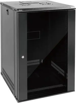 Tecmojo 18U Wall Mount Rack Network Cabinet for 19" IT Equipment,with Lockable Glass Door and Side Panels,Cooling Fan,Black,17.7inch Depth for AV/Computer/Electronics Equipment Data Rack Tecmojo 18U Wall Mount Rack Network Cabinet for 19" IT Equipment,with Lockable Glass Door and Side Panels,Cooling Fan,Black,17.7inch Depth for AV/Computer/Electronics Equipment Data Rack