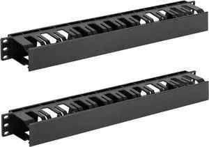 Tecmojo 2 Pack 1U Server Rack Horizontal Cable Management with Cover,2.6 Depth Plastic Cable Manager,Rack Mount 12 Slots Wire Duct Organizer,for 19 inch AV/IT/Data/Audio and Network Cabinet Tecmojo 2 Pack 1U Server Rack Horizontal Cable Management with Cover,2.6 Depth Plastic Cable Manager,Rack Mount 12 Slots Wire Duct Organizer,for 19 inch AV/IT/Data/Audio and Network Cabinet