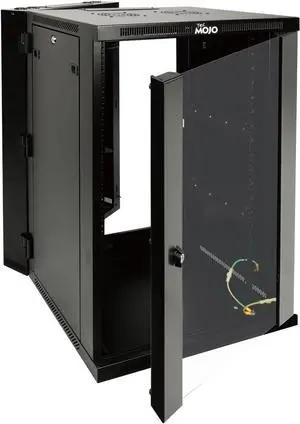 Tecmojo Fully Welded Server Cabinet, 18U Wall Mount Rack, 21.7inch Depth Network Rack, Glass Door, Swing Out, Load Bearing 242lbs (110 kg), Network Cabinet for 19in Computer/AV/Data/IT Equipment Tecmojo Fully Welded Server Cabinet, 18U Wall Mount Rack, 21.7inch Depth Network Rack, Glass Door, Swing Out, Load Bearing 242lbs (110 kg), Network Cabinet for 19in Computer/AV/Data/IT Equipment