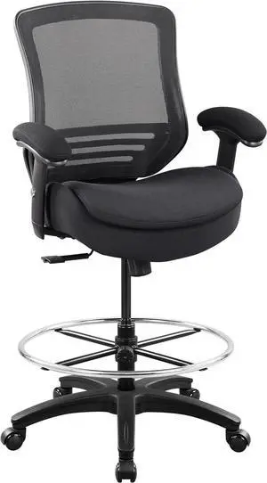 BOLISS 400lbs Ergonomic Office Drafting Chair Mid Mesh Back for Height Adjustable Desk 21inch Foot Ring Height Adjustable Armrest (Black) BOLISS 400lbs Ergonomic Office Drafting Chair Mid Mesh Back for Height Adjustable Desk 21inch Foot Ring Height Adjustable Armrest (Black)