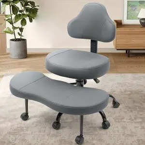 Cross Legged Office Chair, Criss Cross Desk Chair ADHD Meditation Kneeling Yoga Seat with Adjustable Height, Lumbar Support, Wider Footrest and Wheels (Dark Gray) Cross Legged Office Chair, Criss Cross Desk Chair ADHD Meditation Kneeling Yoga Seat with Adjustable Height, Lumbar Support, Wider Footrest and Wheels (Dark Gray)