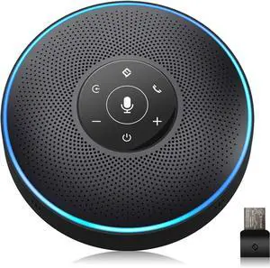 EMEET Bluetooth Speakerphone M2 Black Conference Speaker for 5-8 People Business Conference 360º Voice Pickup 4 AI Microphone Self-Adaptive Conference Call Speaker Skype USB Speakerphone EMEET Bluetooth Speakerphone M2 Black Conference Speaker for 5-8 People Business Conference 360º Voice Pickup 4 AI Microphone Self-Adaptive Conference Call Speaker Skype USB Speakerphone