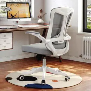 300 LBS Ergonomic Office Computer Mesh Chair - Adjustable Height Rolling Desk Chair with Flip-Up Armrests & High Back Support - Comfortable Swivel Task Chair for Home Office 300 LBS Ergonomic Office Computer Mesh Chair - Adjustable Height Rolling Desk Chair with Flip-Up Armrests & High Back Support - Comfortable Swivel Task Chair for Home Office