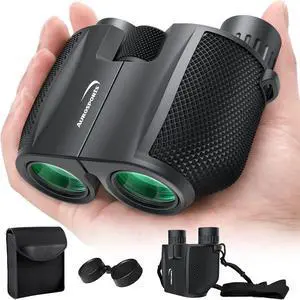 Aurosports 10x25 Binoculars for Adults and Kids, Large View Compact Binoculars for Bird Watching, Easy Focus Small Binocular with Low Light - Ideal for Theater Concerts Travel Hunting Hiking Aurosports 10x25 Binoculars for Adults and Kids, Large View Compact Binoculars for Bird Watching, Easy Focus Small Binocular with Low Light - Ideal for Theater Concerts Travel Hunting Hiking