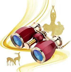 ESSLNB Opera Glasses Binoculars for Women Adults 4X30mm Theater Glasses Compact Binoculars for Theater and Concerts Antique with Case Removable Chain (Red) ESSLNB Opera Glasses Binoculars for Women Adults 4X30mm Theater Glasses Compact Binoculars for Theater and Concerts Antique with Case Removable Chain (Red)