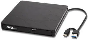 USB 3.0 External DVD Burner, Portable CD/DVD RW Optical Drive for Laptop & Desktop, External CD/DVD Writer with Tray-Load Plug & Play, Ultra-Slim - Double line USB 3.0 External DVD Burner, Portable CD/DVD RW Optical Drive for Laptop & Desktop, External CD/DVD Writer with Tray-Load Plug & Play, Ultra-Slim - Double line