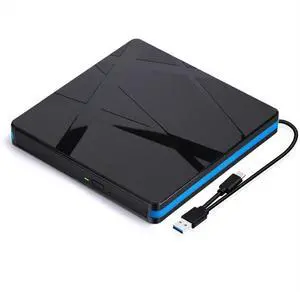 External DVD Drive, USB 3.0 Portable CD/DVD Burner for Laptop & Desktop External Optical Drive for PC, Tray-Load, Plug & Play, Ultra-Slim Design External DVD Drive, USB 3.0 Portable CD/DVD Burner for Laptop & Desktop External Optical Drive for PC, Tray-Load, Plug & Play, Ultra-Slim Design