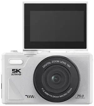 W1 Flip Screen CCD Camera 4K/5K HD Digital Camera with WiFi, Beauty Filter, Vlogging Camcorder W1 Flip Screen CCD Camera 4K/5K HD Digital Camera with WiFi, Beauty Filter, Vlogging Camcorder