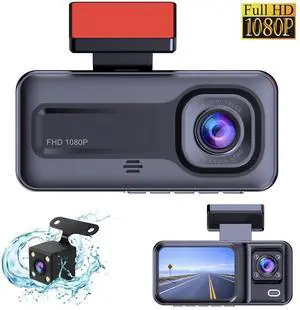 3-Lens 1080P Dash Cam Front, Rear & Cabin Full HD Video Recorder, Car DVR Double Recording 3-Lens 1080P Dash Cam Front, Rear & Cabin Full HD Video Recorder, Car DVR Double Recording