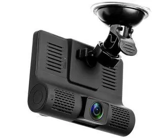 4-Inch Dash Cam 3-Camera Car DVR, Parking Monitor, Triple Lens Vehicle Video Recorder 4-Inch Dash Cam 3-Camera Car DVR, Parking Monitor, Triple Lens Vehicle Video Recorder