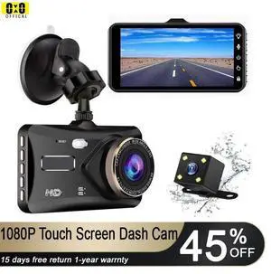 4-Inch HD Touchscreen Dash Camera Front & Rear 1080P Recording, Night Vision, Reverse Camera, Parking Assist 4-Inch HD Touchscreen Dash Camera Front & Rear 1080P Recording, Night Vision, Reverse Camera, Parking Assist